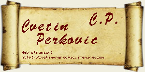 Cvetin Perković vizit kartica